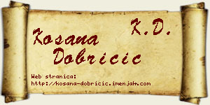 Kosana Dobričić vizit kartica